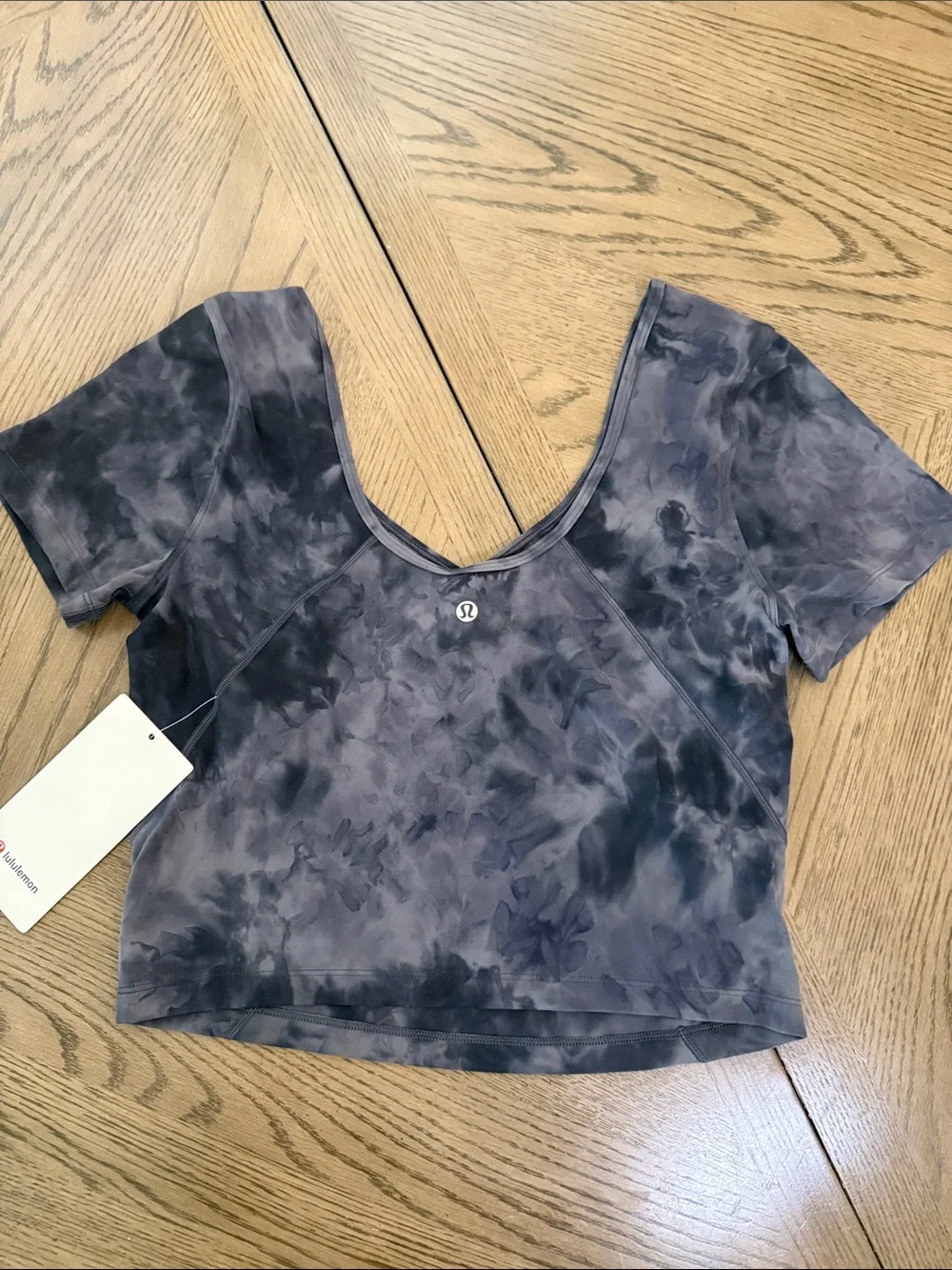 lululemon athletica align Crop Top - Gray Tie-Dye nwt